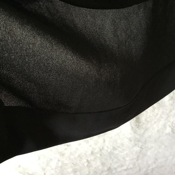 BCBGMaxAzria Black Drape Front Hi-Low Sheer Top - Picture 11 of 16